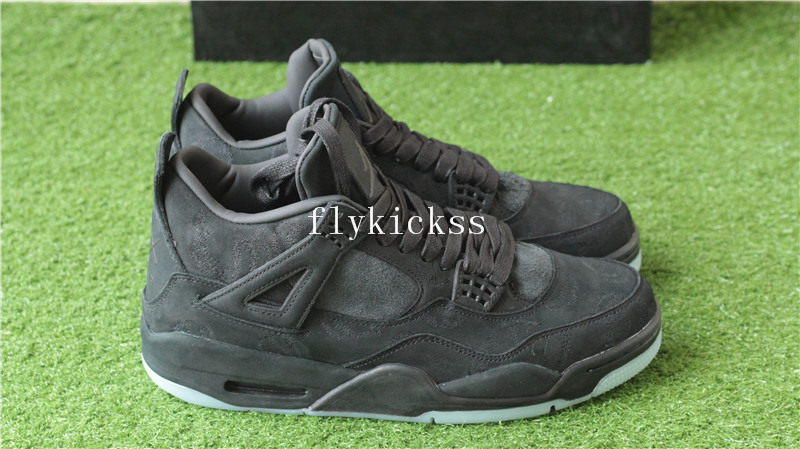 Update Version Air Jordan 4 Retro Black Kaws